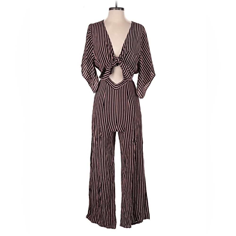 Faithfull the brand tie front flowy jumpsuit